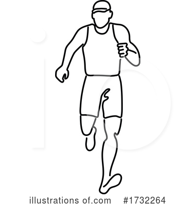 Royalty-Free (RF) Runner Clipart Illustration by patrimonio - Stock Sample #1732264
