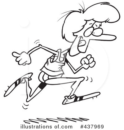 Royalty-Free (RF) Runner Clipart Illustration by toonaday - Stock Sample #437969