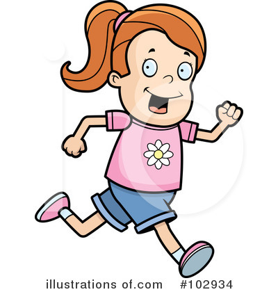 Girl Running Clipart