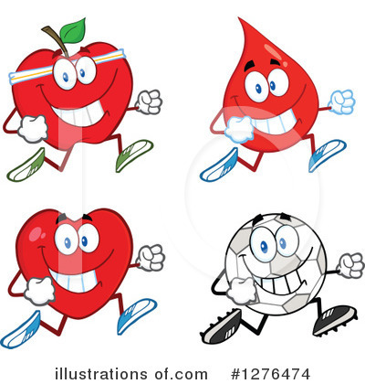 Royalty-Free (RF) Running Clipart Illustration by Hit Toon - Stock Sample #1276474