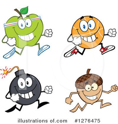 Royalty-Free (RF) Running Clipart Illustration by Hit Toon - Stock Sample #1276475