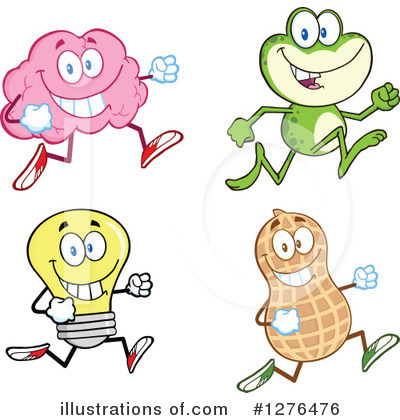 Royalty-Free (RF) Running Clipart Illustration by Hit Toon - Stock Sample #1276476