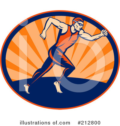 Royalty-Free (RF) Running Clipart Illustration by patrimonio - Stock Sample #212800