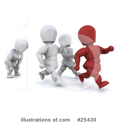 Royalty-Free (RF) Running Clipart Illustration by KJ Pargeter - Stock Sample #25430