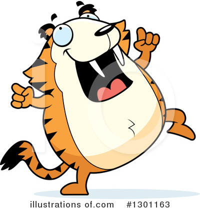Saber Toothed Tiger Clipart #1301163 by Cory Thoman
