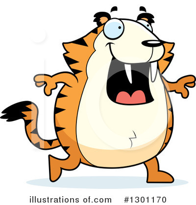 Saber Toothed Tiger Clipart #1301170 by Cory Thoman