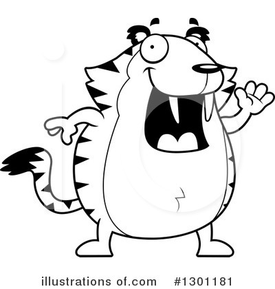 Sabertooth Tiger Clipart #1301181 by Cory Thoman