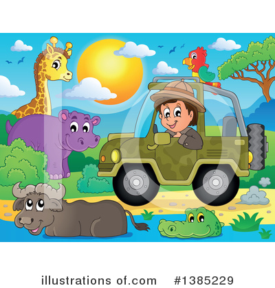 Royalty-Free (RF) Safari Clipart Illustration by visekart - Stock Sample #1385229