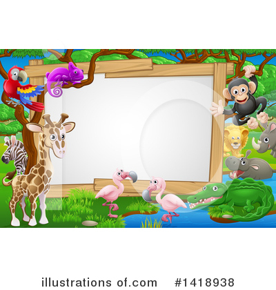 Hippopotamus Clipart #1418938 by AtStockIllustration