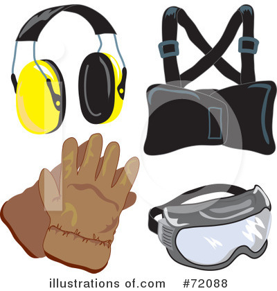 Royalty-Free (RF) Safety Gear Clipart Illustration by inkgraphics - Stock Sample #72088