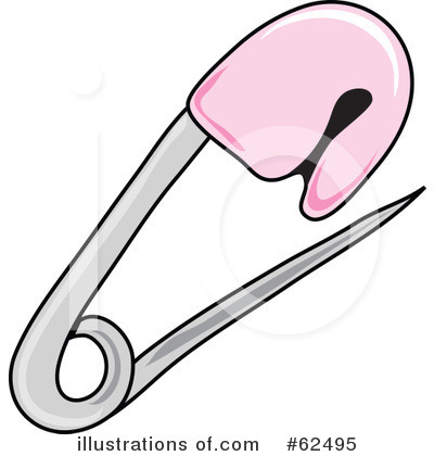 Royalty-Free (RF) Safety Pin Clipart Illustration by Pams Clipart - Stock Sample #62495