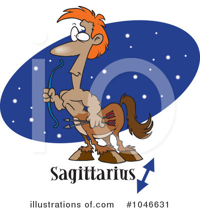 Royalty-Free (RF) Sagittarius Clipart Illustration by toonaday - Stock Sample #1046631