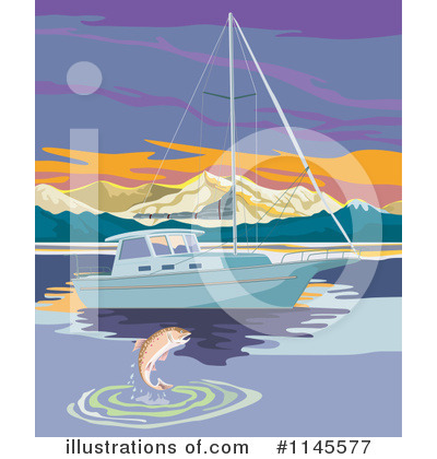 Royalty-Free (RF) Sailboat Clipart Illustration by patrimonio - Stock Sample #1145577