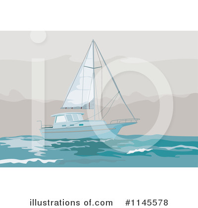 Sailboat Clipart #1145578 by patrimonio