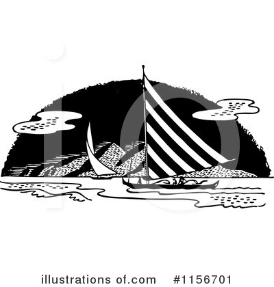 Royalty-Free (RF) Sailboat Clipart Illustration by BestVector - Stock Sample #1156701