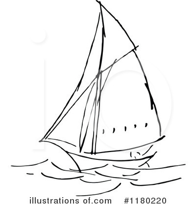 Royalty-Free (RF) Sailboat Clipart Illustration by Prawny Vintage - Stock Sample #1180220