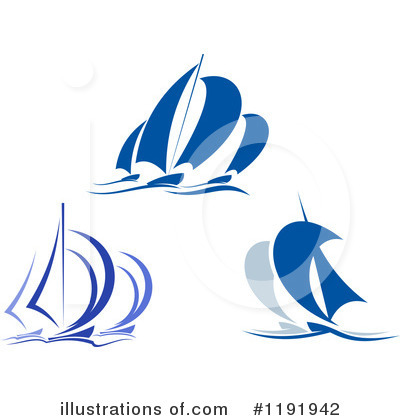 Royalty-Free (RF) Sailboat Clipart Illustration by Vector Tradition SM - Stock Sample #1191942