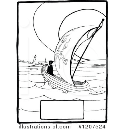 Royalty-Free (RF) Sailboat Clipart Illustration by Prawny Vintage - Stock Sample #1207524