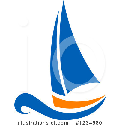 Royalty-Free (RF) Sailboat Clipart Illustration by Vector Tradition SM - Stock Sample #1234680