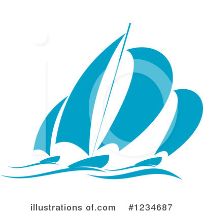 Royalty-Free (RF) Sailboat Clipart Illustration by Vector Tradition SM - Stock Sample #1234687
