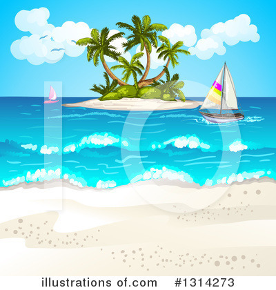 Royalty-Free (RF) Sailboat Clipart Illustration by merlinul - Stock Sample #1314273