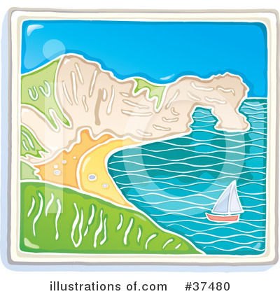 Royalty-Free (RF) Sailboat Clipart Illustration by Lisa Arts - Stock Sample #37480