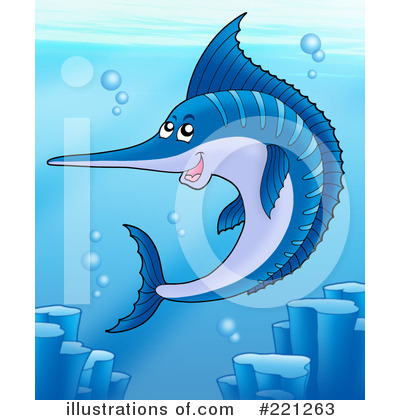 Royalty-Free (RF) Sailfish Clipart Illustration by visekart - Stock Sample #221263