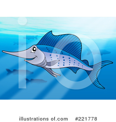 Royalty-Free (RF) Sailfish Clipart Illustration by visekart - Stock Sample #221778