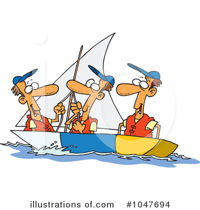Royalty-Free (RF) Sailing Clipart Illustration by toonaday - Stock Sample #1047694