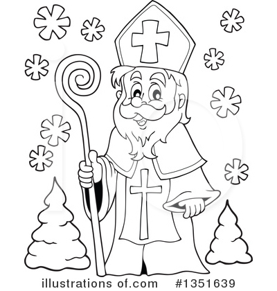 Royalty-Free (RF) Saint Nicholas Clipart Illustration by visekart - Stock Sample #1351639