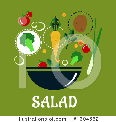 Royalty-Free (RF) Salad Clipart Illustration by Vector Tradition SM - Stock Sample #1304662