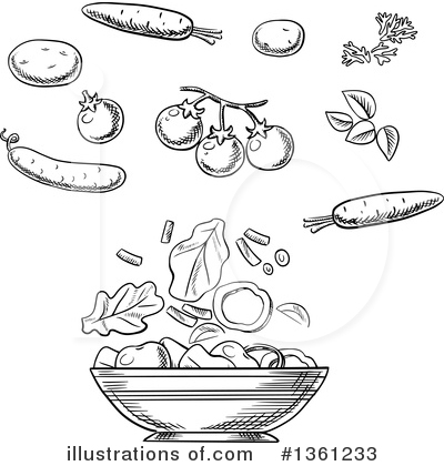 Royalty-Free (RF) Salad Clipart Illustration by Vector Tradition SM - Stock Sample #1361233