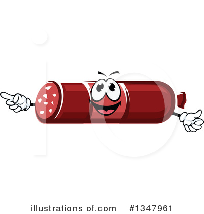 Royalty-Free (RF) Salami Clipart Illustration by Vector Tradition SM - Stock Sample #1347961