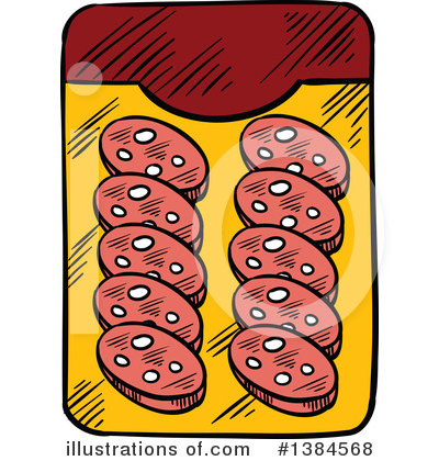 Royalty-Free (RF) Salami Clipart Illustration by Vector Tradition SM - Stock Sample #1384568