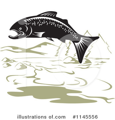 Royalty-Free (RF) Salmon Clipart Illustration by patrimonio - Stock Sample #1145556