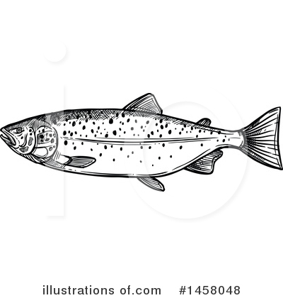 Royalty-Free (RF) Salmon Clipart Illustration by Vector Tradition SM - Stock Sample #1458048