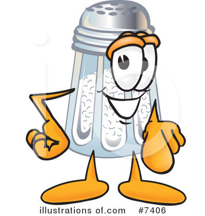 Royalty-Free (RF) Salt Shaker Clipart Illustration by Mascot Junction - Stock Sample #7406