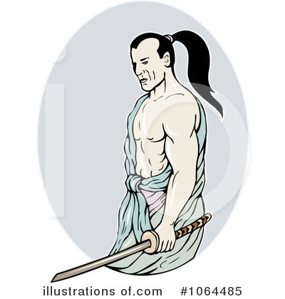 Royalty-Free (RF) Samurai Clipart Illustration by patrimonio - Stock Sample #1064485