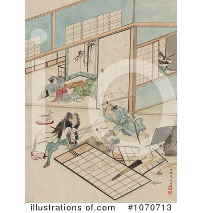 Royalty-Free (RF) Samurai Clipart Illustration by JVPD - Stock Sample #1070713