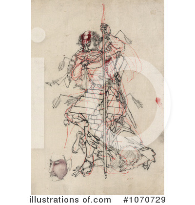Royalty-Free (RF) Samurai Clipart Illustration by JVPD - Stock Sample #1070729