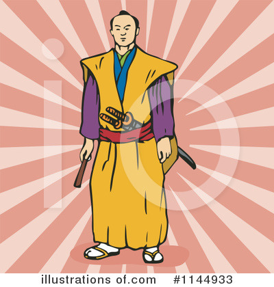 Royalty-Free (RF) Samurai Clipart Illustration by patrimonio - Stock Sample #1144933
