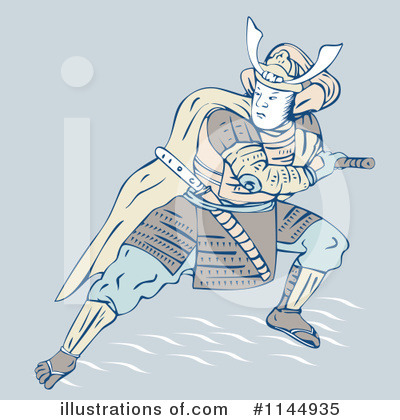 Royalty-Free (RF) Samurai Clipart Illustration by patrimonio - Stock Sample #1144935