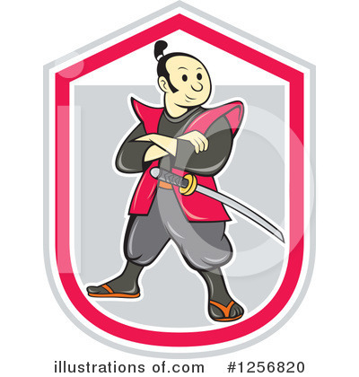 Royalty-Free (RF) Samurai Clipart Illustration by patrimonio - Stock Sample #1256820