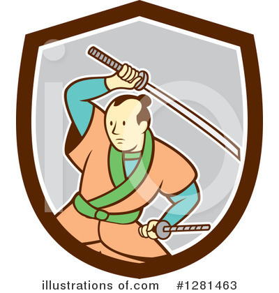 Royalty-Free (RF) Samurai Clipart Illustration by patrimonio - Stock Sample #1281463