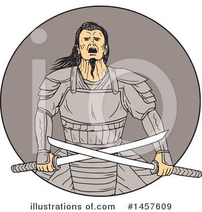 Royalty-Free (RF) Samurai Clipart Illustration by patrimonio - Stock Sample #1457609