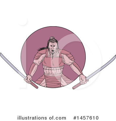 Royalty-Free (RF) Samurai Clipart Illustration by patrimonio - Stock Sample #1457610