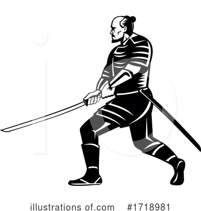 Royalty-Free (RF) Samurai Clipart Illustration by patrimonio - Stock Sample #1718981