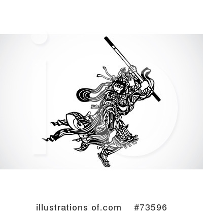 Royalty-Free (RF) Samurai Clipart Illustration by BestVector - Stock Sample #73596