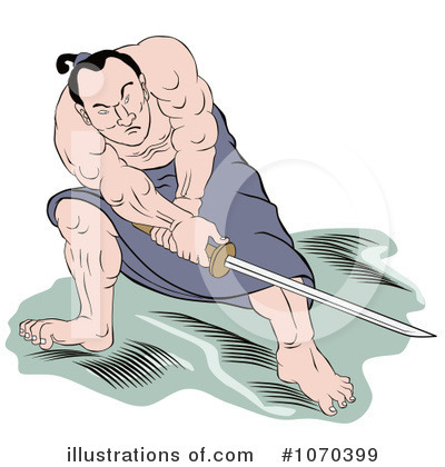 Royalty-Free (RF) Samurai Warrior Clipart Illustration by patrimonio - Stock Sample #1070399