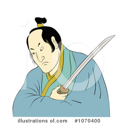 Royalty-Free (RF) Samurai Warrior Clipart Illustration by patrimonio - Stock Sample #1070400